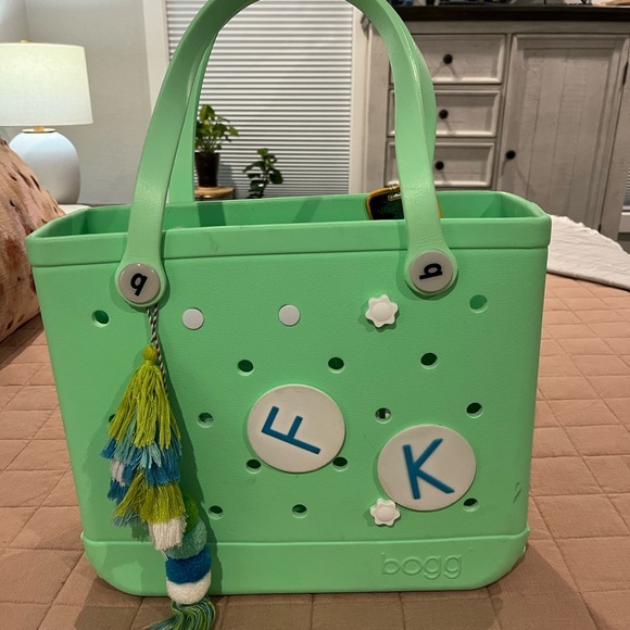 Green Medium Bogg Bag with Tassel - Picture 2 of 8